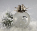 Uroczy prezent dla zakochanych - szklana kula  z ptaszkami, prezent na rocznicę