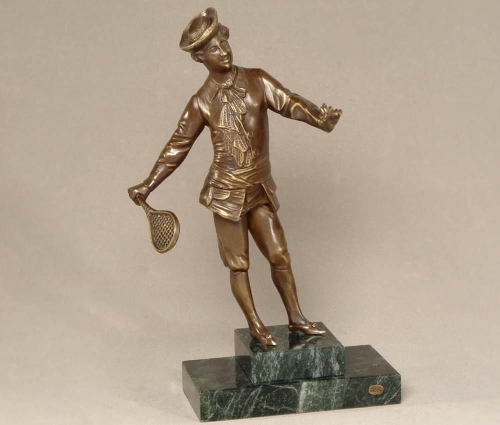 Prezent dla tenisisty - rzeźba z brązu