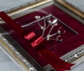 Elegancki prezent na rocznicę - jemioła w efektownej ramie - prezent na szczęście, prezent na święta