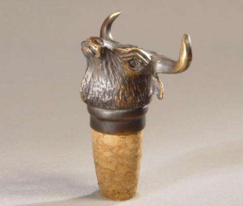 Korek do wina z głową byka