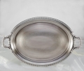 Ekskluzywny prezent na ślub, rocznicę, dla konesera - klasyczna posrebrzana taca owalna