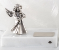 Figurka aniołka ze świecą - prezent na chrzest, komunię