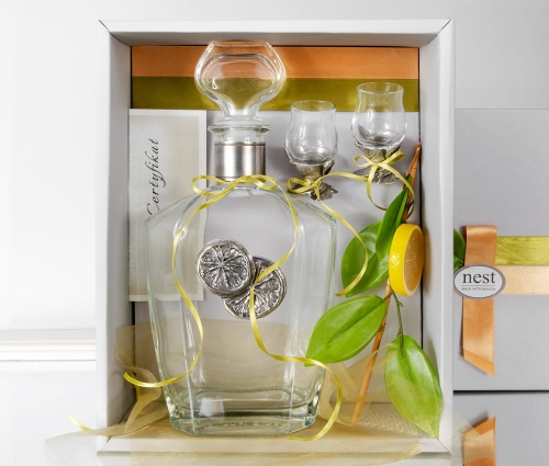 Zestaw do cytrynówki - karafka i 2 kieliszki