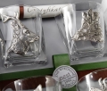 Prezent dla miłośnika zwierząt leśnych - komplet kryształowych szklanek do whisky