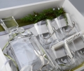 Zestaw z karafką z rogiem i 4 szklankami do whisky