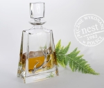 Karafka do whisky kryształ - z porożem