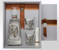Prezent dla prezesa - kryształowa karafka do whisky, szklanki , żubr