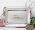 Elegancki prezent na rocznicę - srebrzona taca z grawerunkiem