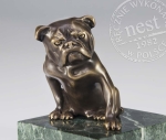 Buldog - rzeźba z brązu