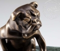 Buldog - rzeźba psa z brązu