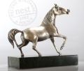 Rzeźba - koń z brązu srebrzonego