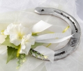 Podkowa srebrzona - prezent dla młodej pary na ślub zamiast kwiatów