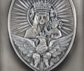 Ryngraf patriotyczny - płaskorzeźba Czarna Madonna - prezent na chrzest