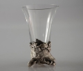 Kielich do wina - srebrzony dzik