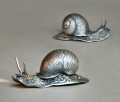 Ślimak - figurka posrebrzana
