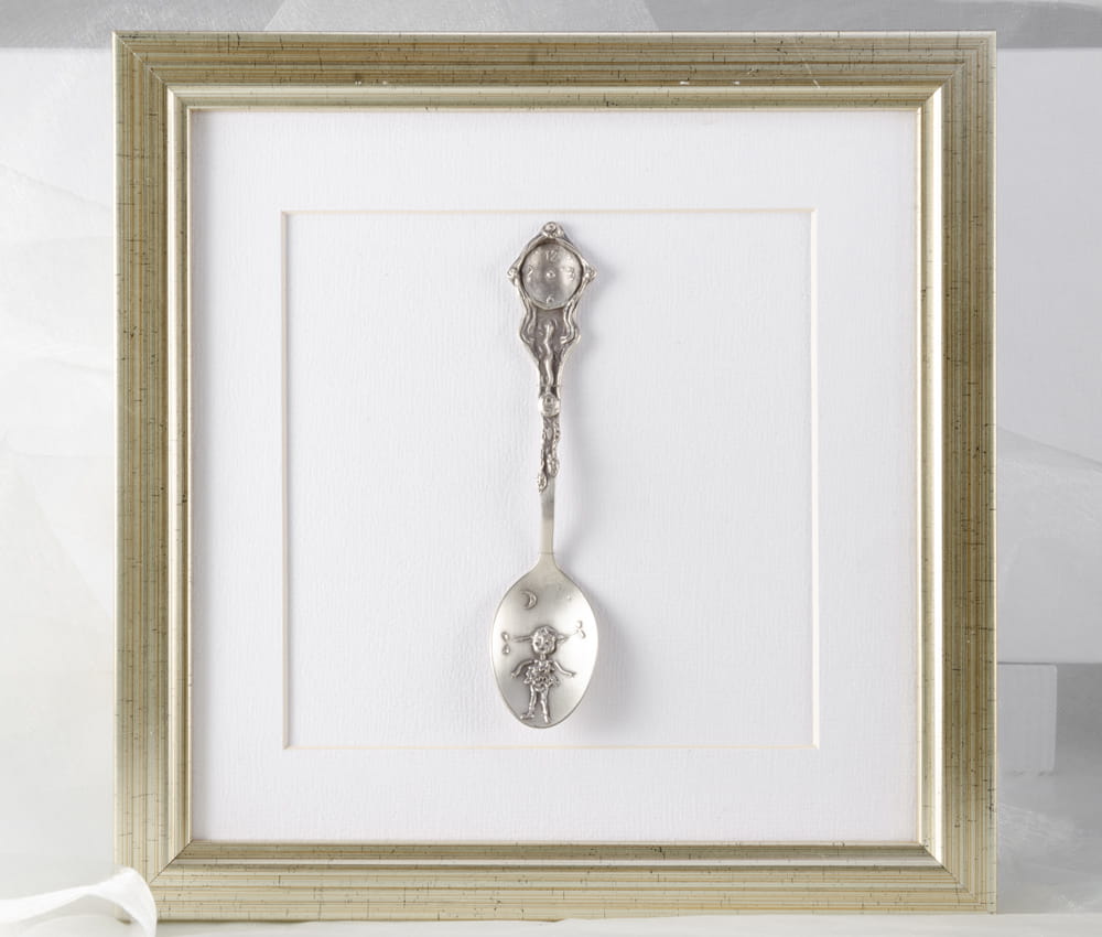 Posrebrzana łyżeczka na chrzest, narodziny dla dziewczynki - wyjątkowy prezent na  szczęscie