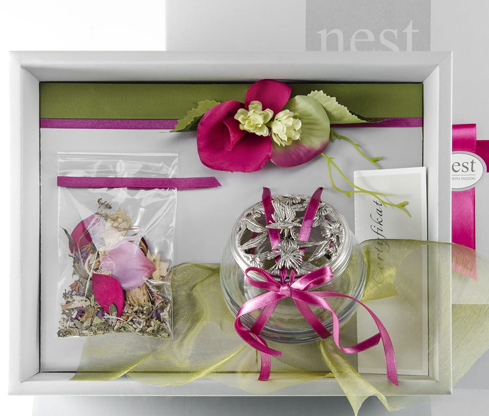 Upominek dla kobiety - szklane naczynie do potpourri, prezent dla nauczyciela