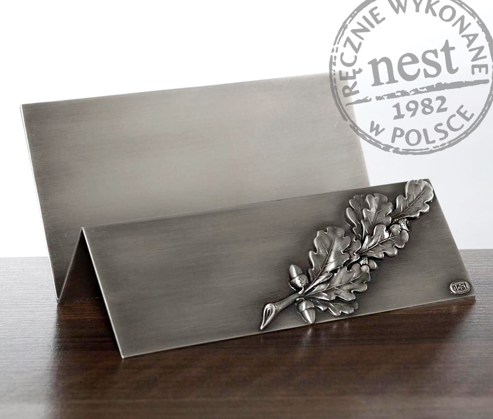 Srebrzony listownik z dębem