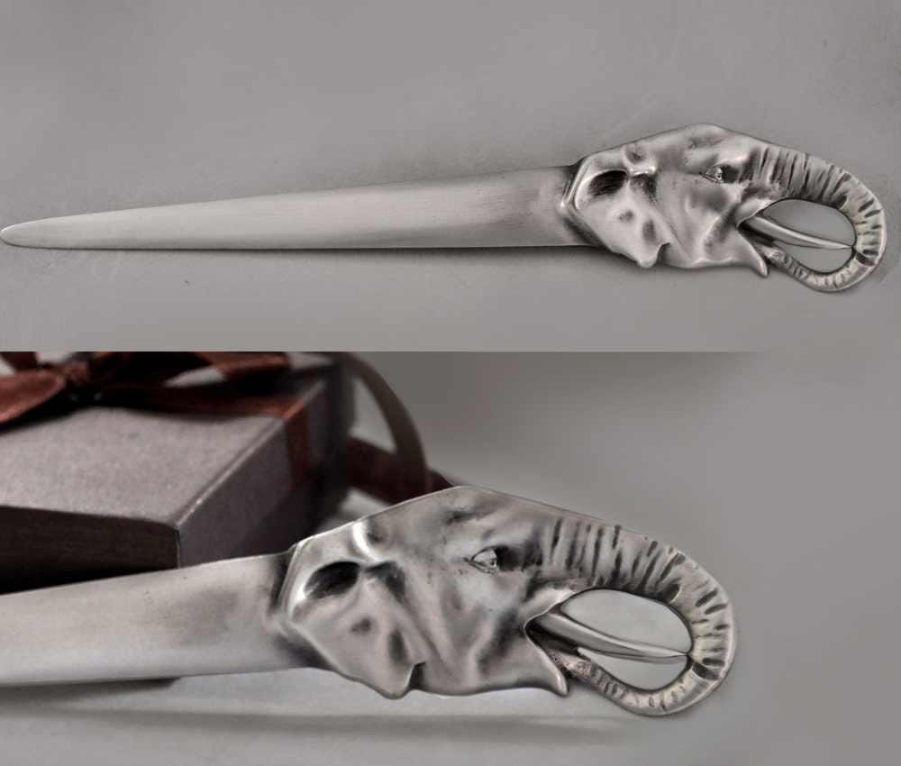 Słoń na szczęście nóż do papieru