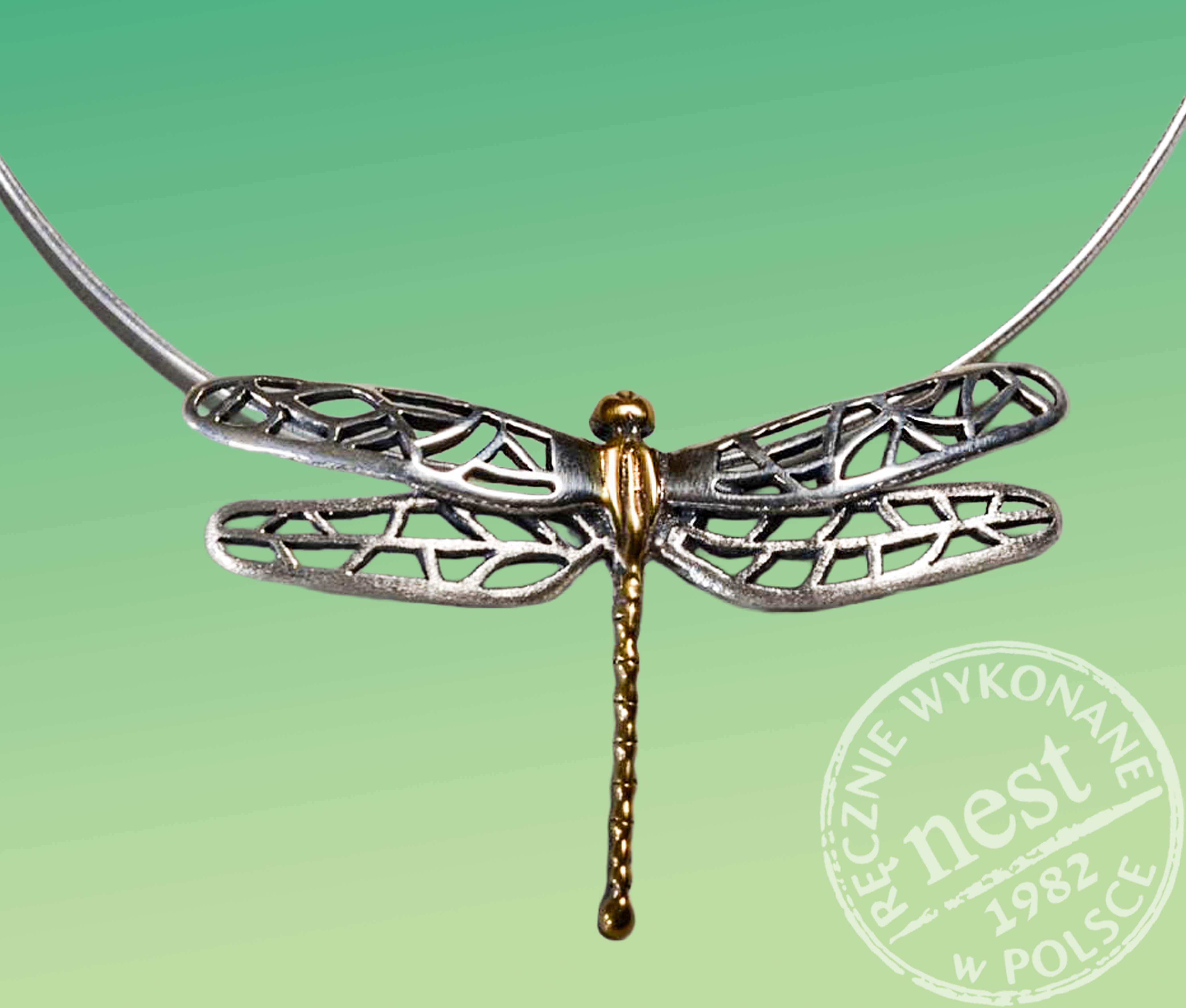 Ażurowy wisiorek ważka - prezent dla niej