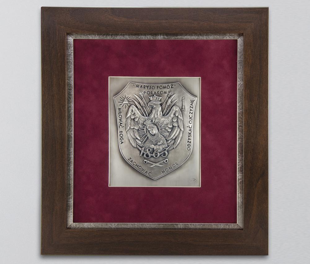 Elegancki gabinetowy ryngraf patriotyczny